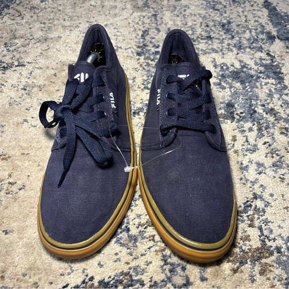 FILA Navy Blue Lace-Up Sneakers Size 8.5 - Picture 3 of 6